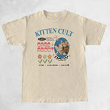 Kawaii Korean Fashion Oversized Kitten T-Shirt Cartoon Cute