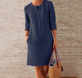 Beth Dutton Wardrobe Summer round Neck Breathable Long Sleeve Dress