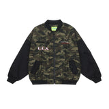 Men Jacket Coat Stitched Camouflage Workwear Jacket Men's Autumn and Winter Baseball Uniform