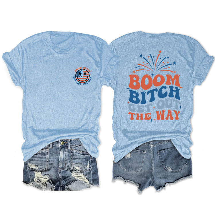 Casual short-sleeved printed fashion women's T-shirt