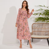 Women Date Dress Autumn and Winter round Neck Dress