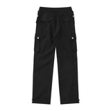 Men Sweatpants Cargo Pocket Straight Casual Pants Loose Front Pants