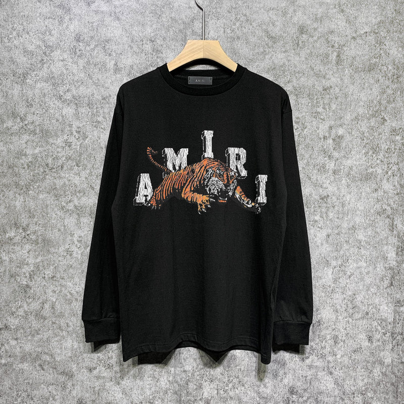 Amiri Long Sleeve Shirt Fashion Brand Long Sleeve Long-Sleeved T-shirt Blouse