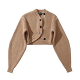 Women Sweater Knitwear Spring Button Cardigan Short Knitwear
