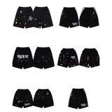 Gallery Dept Shorts Hand Painted Splash Ink Color Matching Casual Shorts