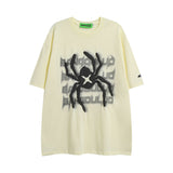 Men T Shirt Spider Puff Print Short Sleeve T-shirt