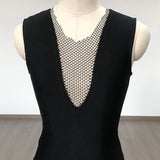Women Evening Dress Sexy Sexy Sleeveless Grid Evening Dress Bandage One-Piece Dress