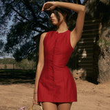 Women Dresses Spring Slim Sleeveless Short Skirt Vest Dress (Csm202403)