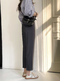 Women Sweatpants Spring Loose Split Suit Pants