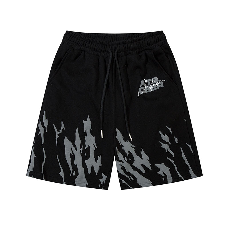 Men Shorts Retro Hip Hop Graffiti Shorts