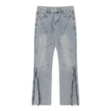 Men Jeans Women Retro Loose Straight Trousers