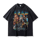 Asap Rocky T Shirts MADARTIST Asap Rocky Washed Old T-Shirt Vintage Short Sleeve