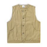 Men Vest Denim Cargo Pants Vest Loose Leisure Workwear Vest