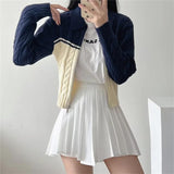 Women Sweater Knitwear Fall and Winter Lapels Twist Long Sleeve Zipper Sweater
