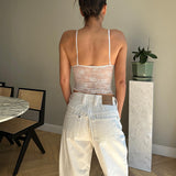 Women Tops Spring Slim-Fitting Sexy Suspenders Lace Top