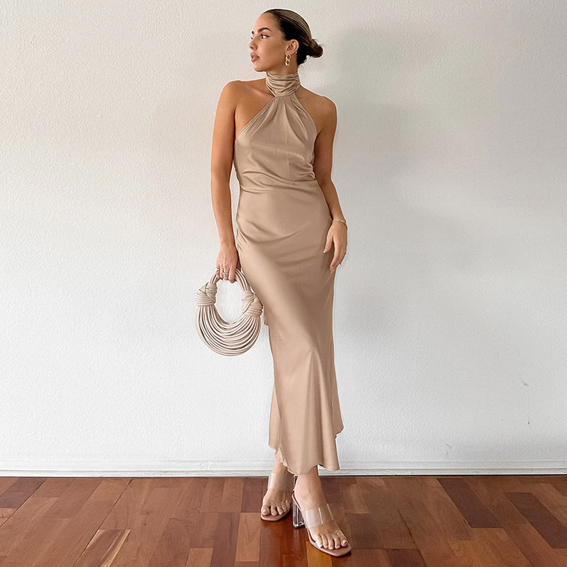 Women Dress Evening Dress Sexy Backless Slim Fit Fishtail Dress