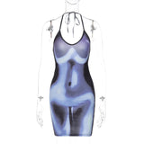 Women Dresses Fall Sexy U Collar Backless Sheath Dress