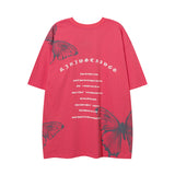 Men T Shirt Butterfly Print Couple Short Sleeve T-shirt