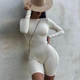 Women Jumpsuit Winter Knitting Slim Fit Hip Raise Sports Yoga Jumpsuit