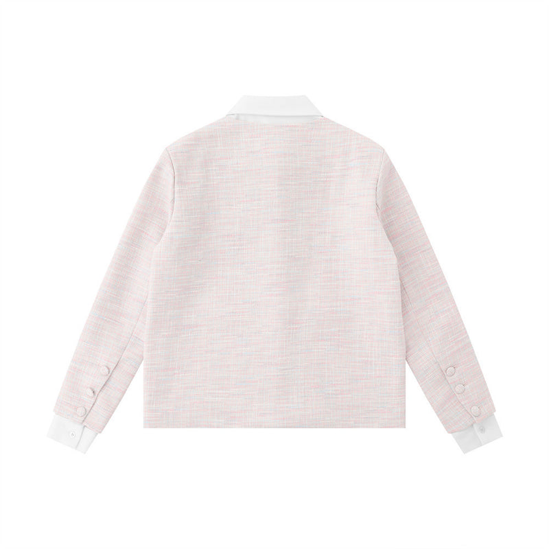 Women Jacket Loose Autumn and Winter Butterfly Lapel Button Cardigan Top