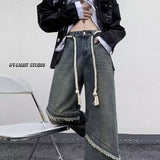 Men Jeans Washed Wide-Leg Pants Oldschool Worn Jeans