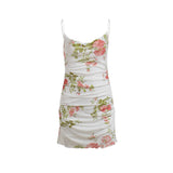 Women Dresses Spring Beach Sexy Suspender Skirt Mesh Dress (Bla0420)
