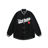 Unisex Jacket Vintage Baseball Jacket Men's and Women's Loose Corduroy Coat