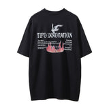 Men Vintage T-shirt Peace Dove Printed Washable Short Sleeve T-shirt