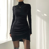 Women Dresses Turtleneck Dress Autumn and Winter