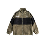 Unisex Jacket Vintage Color Matching Sports Jacket Men's and Women's Spring and Autumn Models Coat