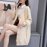 Women Knitwear Autumn and Winter Sweater Coat Loose Knitted Cardigan