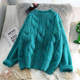 Women Knitwear Autumn and Winter round Neck Knitwear Loose Sweater
