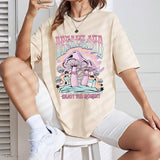 Mushroom Slogan Graphic Tee Grunge Aesthetic Streetwear