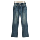 Women Pants Summer Horn Mopping Denim Trousers