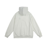 Unisex Winter Cotton Coat Open Collar Hooded Sweater Printed Pullover