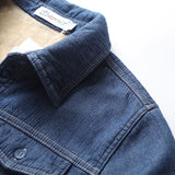 Women Jacket Autumn Winter Retro Denim Shirt Women Loose and Warm Coat