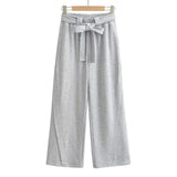 Women Sweatpants Autumn Straight Casual Loose Wide-Leg Pants Sweatpants