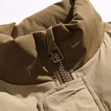 Unisex Winter Cotton Coat Stand-up Collar Cotton-Padded Clothes Vintage Loose and Warm Cotton Jacket