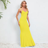 Women Date Dress Summer Sexy Slim Strap Fishtail Skirt