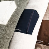 Unisex Winter Cotton Coat Vintage Double-Sided Wear Loose and Warm Pocket Cashmere Cotton-Padded Coat