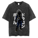 Washed Retro T-Shirt Printed Graphic Casual Cotton Summer Short Sleeves