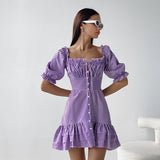 Women Dress Plaid Dress Spring/Summer A- line Skirt
