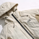 Unisex Winter Cotton Coat Winter Hooded Cotton-Padded Clothes Vintage Printed Loose and Warm Cotton-Padded Clothes