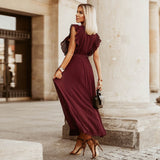 Women Date Dress Chiffon Dress Slim Fit Dress