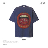 American vintage street T-shirt pure cotton retro men's and women's summer loose