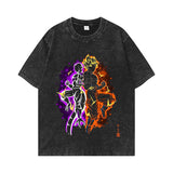 Washed and old T-shirt summer men's top