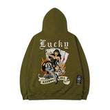 Men Hoodie Oversize Couple Coat Cartoon Printed Hoodie Men and Women