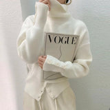 Women Knitted Pullover Sweater Women's Autumn and Winter Loose Turtleneck
