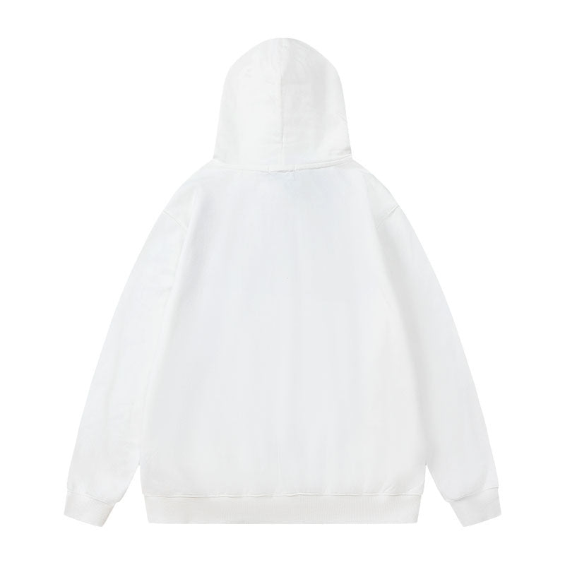 Men Hoodie Vintage Letter Print Couple Hooded Sweater
