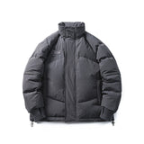 Unisex Winter Cotton Coat Stand-up Collar down Jacket Retro Loose down Jacket